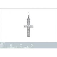 Pendentif Croix OZ Argent 925/1000 Rhodié