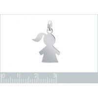 Pendentif Gravure fille Argent 925/1000