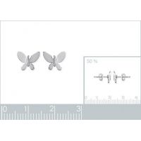 Boucles d'oreilles Boutons Papillons Argent 925/1000