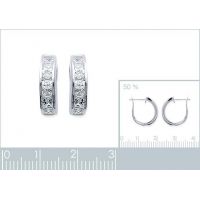 Boucles d'oreilles Oxyde Argent 925/1000 Rhodié