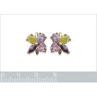 Boucles d'oreilles Multicolors PS Plaqué Or
