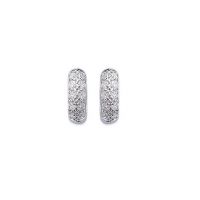 Boucles d'oreilles Oxyde Argent 925/1000 Rhodié