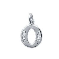 Pendentif Initiale O OZ Argent 925/1000 Rhodié
