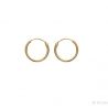 Boucles d'oreilles Plaqué Or Créoles 1.5x14mm