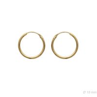 Boucles d'oreilles Plaqué Or Créoles 1.5x18mm