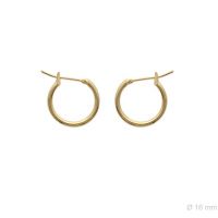 Boucles d'oreilles Créoles 16 mm Plaqué Or