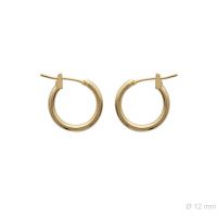 Boucles d'oreilles Créoles 12 mm Plaqué Or