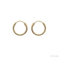 Boucles d'oreilles Créoles 16 mm Plaqué Or