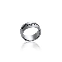  Bague Anneau Arabesque Acier