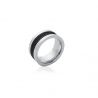 Bague Tendance Acier et ruthénié