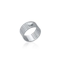 Bague Perlée Oxyde Argent 925 Rhodié