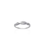Bague Courbes Oxyde Argent 925 Rhodié