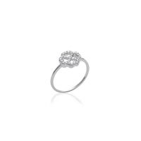 Bague Trefle Oxyde Argent 925 Rhodié
