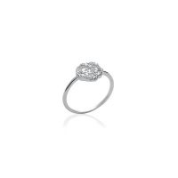Bague Rose Oxyde Argent 925 Rhodié