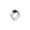 Bague Tendance Black Design OZ Argent 925 Rhodié