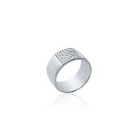 Bague Tendance Large Oxyde Argent 925 Rhodié