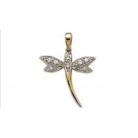 Pendentif libelulle OZ Plaqué Or Rhodié