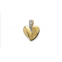 Pendentif Coeur OZ Plaqué Or Rhodié