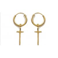 Boucles d'oreilles Croix Plaqué Or