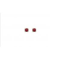 Boucles d'oreilles Boutons Pierre CRISTAL Plaqué Or