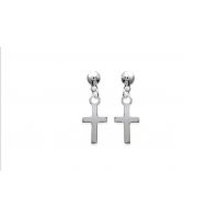 Boucles d'oreilles Croix Argent 925/1000