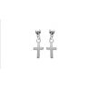 Boucles d'oreilles Croix Argent 925