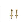 Boucles d'oreilles Croix Plaqué Or