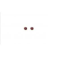 Boucles d'oreilles Boutons Pierre CRISTAL Plaqué Or