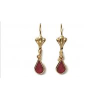 Boucles d'oreilles Pendantes CRISTAL Plaqué Or