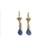 Boucles d'oreilles Pendantes CRISTAL Plaqué Or
