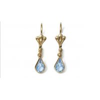 Boucles d'oreilles Pendantes CRISTAL Plaqué Or