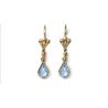 Boucles d'oreilles Pendantes CRISTAL Plaqué Or