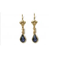Boucles d'oreilles Pendantes CRISTAL Plaqué Or