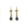 Boucles d'oreilles Pendantes CRISTAL Plaqué Or