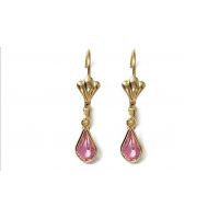 Boucles d'oreilles Pendantes CRISTAL Plaqué Or