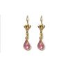 Boucles d'oreilles Pendantes CRISTAL Plaqué Or