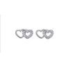 Boucles d'oreilles Coeur OZ Argent 925 Rhodié