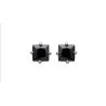 Boucles d'oreilles PS Carrée Argent 925 Rhodié
