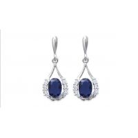 Boucles d'oreilles Pendantes PS Argent 925/1000 Rhodié