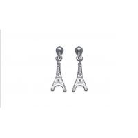 Boucles d'oreilles Pendantes Tour Effeil Argent 925/1000