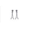 Boucles d'oreilles Pendantes Tour Effeil Argent 925