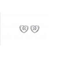 Boucles d'oreilles Coeur OZ Argent 925/1000 Rhodié