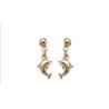 Boucles d'oreilles Dauphins Pendantes Plaqué Or