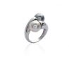 Bague Toi Et Moi Perle Imitation Argent 925