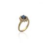 Bague Vintage Entourage OZ Saphir Plaqué Or