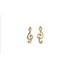 Boucles d'oreilles Clef De Sol Plaqué Or
