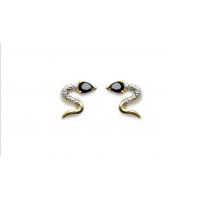 Boucles d'oreilles Serpents PS Plaqué Or Rhodié