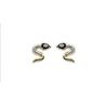 Boucles d'oreilles Serpents PS Plaqué Or Rhodié
