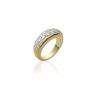 Bague Pavage OZ Plaqué Or Rhodié