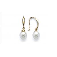 Boucles d'oreilles Pendantes imitation Perle Plaqué Or